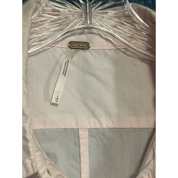 Free People Womens Peplum Blouse L Pink - Picture 5 of 9